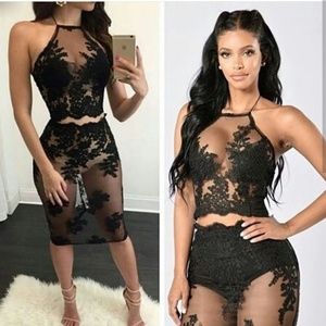 Mesh skirt set